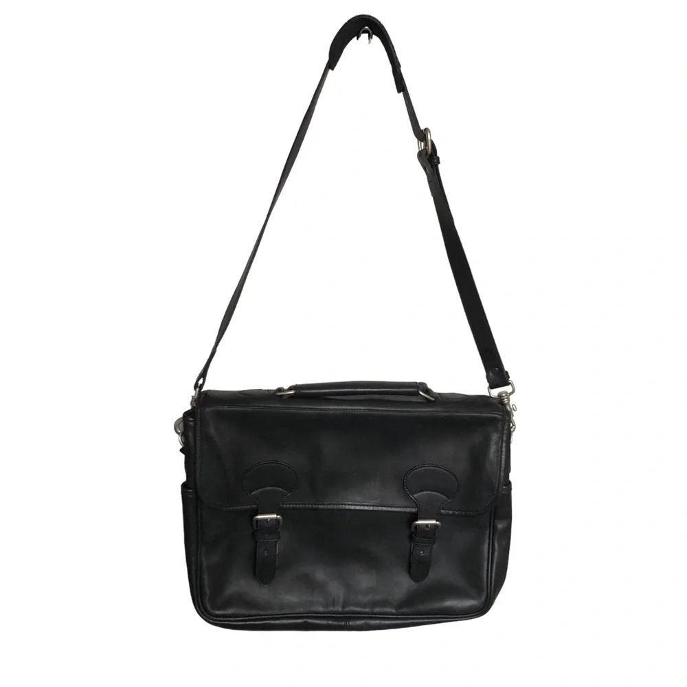 Vintage Handcrafted in ENGLAND Men’s Genuine Leather Bag/Briefcase Black